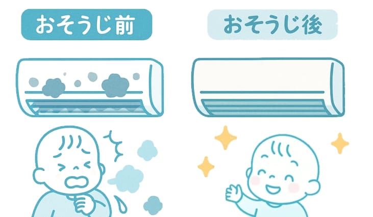 エアコン内部がカビていると健康被害のリスク