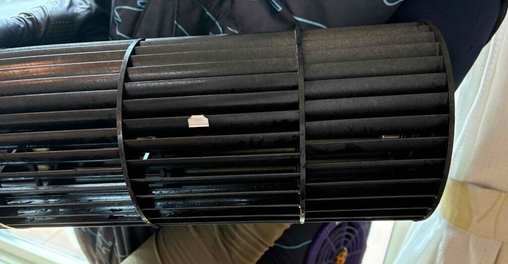 おそうじ本舗の完全分解洗浄・クリーニング後のピカピカな送風ファン